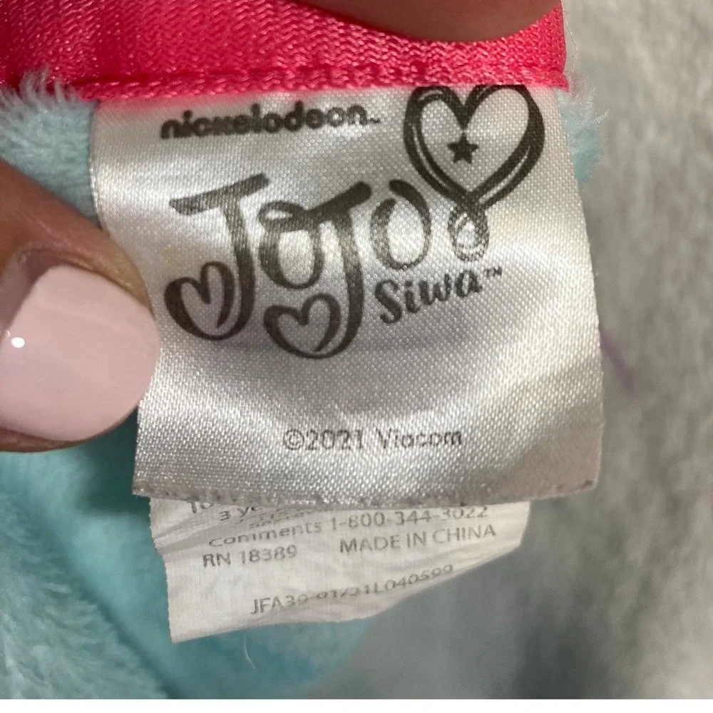 JoJo Siwa Unicorn Rainbow Plush Fleece Throw Blanket Blue Pink 35x46 Kids 2021